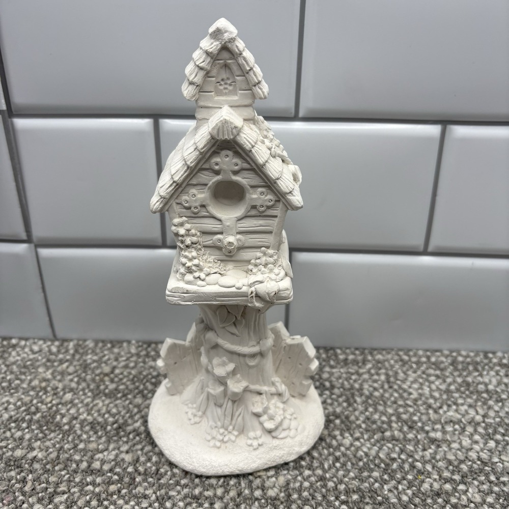 California Creations Ready To‎ Paint Birdhouse Plaster Church  20180 1995